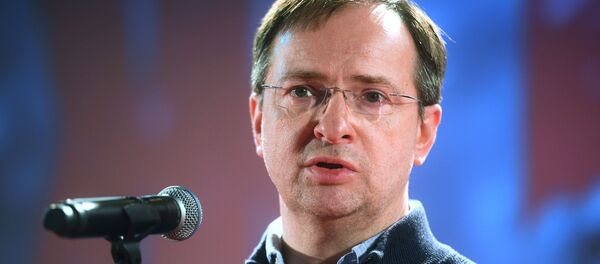 Помощник президента РФ, председатель Российского военно-исторического общества (РВИО) Владимир Мединский Помощник президента РФ, председатель Российского военно-исторического общества (РВИО) Владимир Мединский - Sputnik Латвия