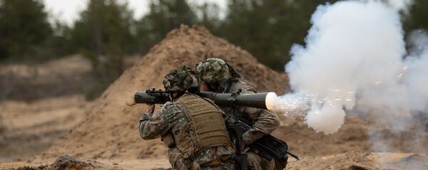 Военные учения в Адажи, Латвия Военные учения в Адажи, Латвия - Sputnik Latvija