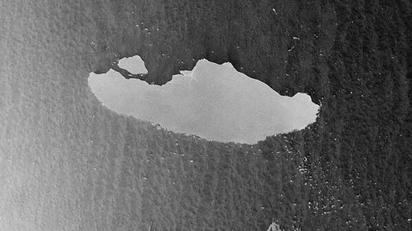 Снимок спутника Sentinel-1 айсберга А-68, сделанный 23 апреля 2020 года  - Sputnik Латвия