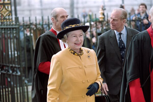 Королева Великобритании Елизавета II во время празднования Дня Содружества в марте 1995 - Sputnik Латвия
