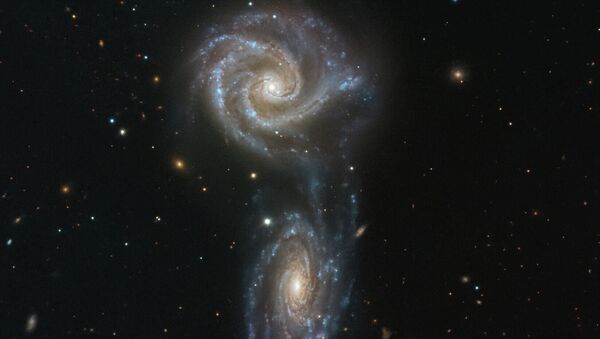 Спиральные взаимодействующие галактики NGC 5426 и NGC 5427 - Sputnik Latvija