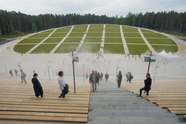 Строительство эстрады в Межапарке близко к завершению: на что нужно еще 23 миллиона евро - Sputnik Латвия