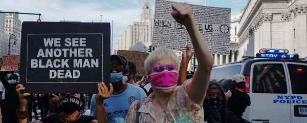Протесты в Нью-Йорке Протесты в Нью-Йорке - Sputnik Latvija
