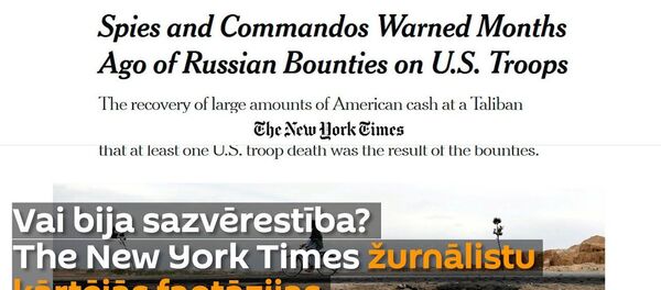 ASV izlūkdienests atzinis par mazticamu ziņu par Krievijas sazvērestību ar talibiem - Sputnik Latvija