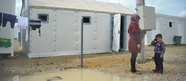 Лагерь беженцев Табановце в Македонии около македоно-сербской границы - Sputnik Латвия