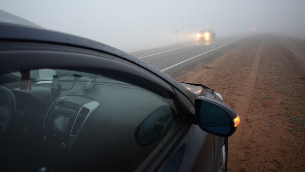 Утренний туман по дороге - Sputnik Latvija