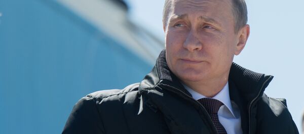 Президент России Владимир Путин на космодроме Восточный Президент России Владимир Путин на космодроме Восточный - Sputnik Latvija
