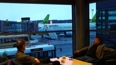 Работа международного аэропорта "Рига"