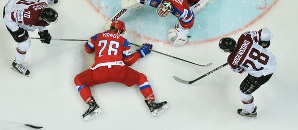 Хоккей между сборными командами Латвии и России - Sputnik Латвия