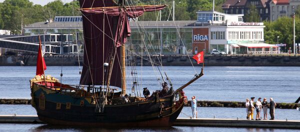 Точная копия корабля времен герцога Екаба Точная копия корабля времен герцога Екаба - Sputnik Латвия