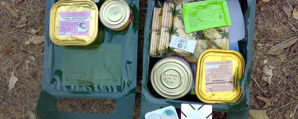 Krievu armijas karavīra individuālā ikdienas uzturdeva Krievu armijas karavīra individuālā ikdienas uzturdeva - Sputnik Latvija