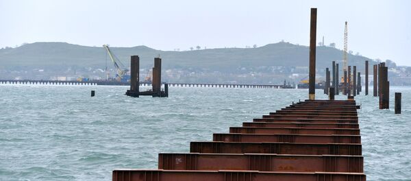Строительство Керченского моста в Крыму - Sputnik Латвия