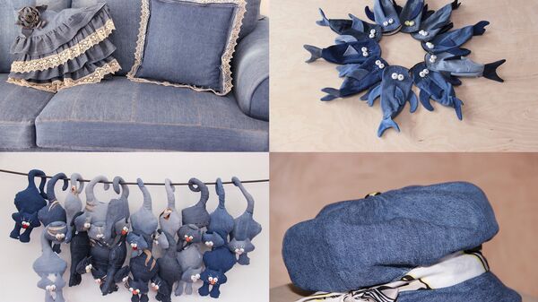 Джинсовая продукция компании Otrā dzimšanas diena (Второй День рождения) Джинсовая продукция компании Otrā dzimšanas diena (Второй День рождения) - Sputnik Латвия