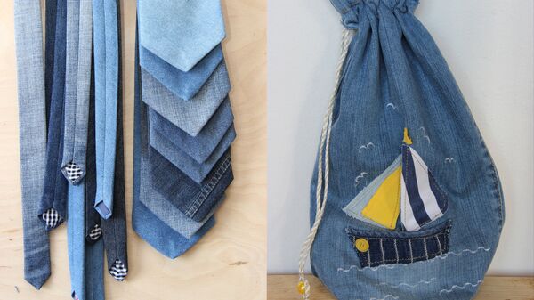 Джинсовая продукция компании Otrā dzimšanas diena (Второй День рождения) Джинсовая продукция компании Otrā dzimšanas diena (Второй День рождения) - Sputnik Латвия