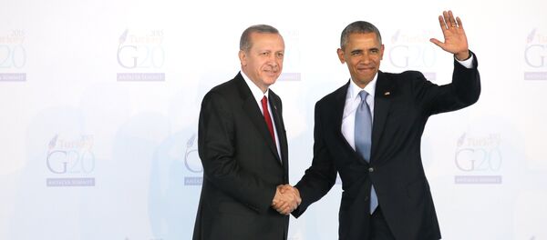 Президент Турции Тайип Эрдоган и президент США Барак Обама - Sputnik Латвия
