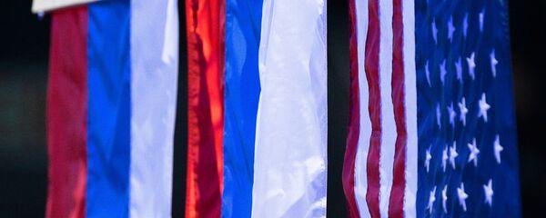 Флаги России и США Флаги России и США - Sputnik Latvija