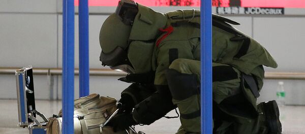 На месте взрыва в аэропорту Шанхая, Китай - Sputnik Латвия