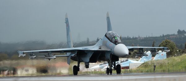 Aviācijas bāze Hmeimima Sīrijā. Foto no arhīva - Sputnik Latvija