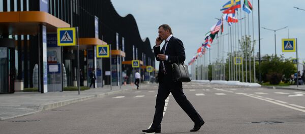 Подготовка к открытию Петербургского экономического форума Подготовка к открытию Петербургского экономического форума - Sputnik Латвия