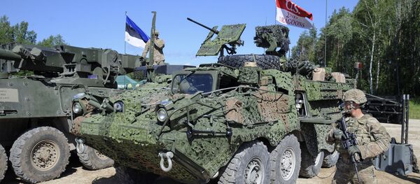 Военнослужащие армии США на учениях Военнослужащие армии США на учениях - Sputnik Латвия