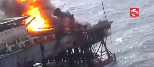 Пожар на Каспии Пожар на Каспии - Sputnik Латвия