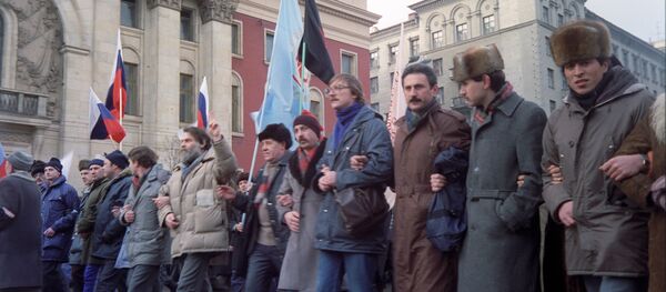 Митинг на Тверской улице. распад СССР - Sputnik Латвия