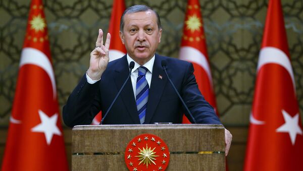 Президент Турции Реджеп Тайип Эрдоган. - Sputnik Латвия