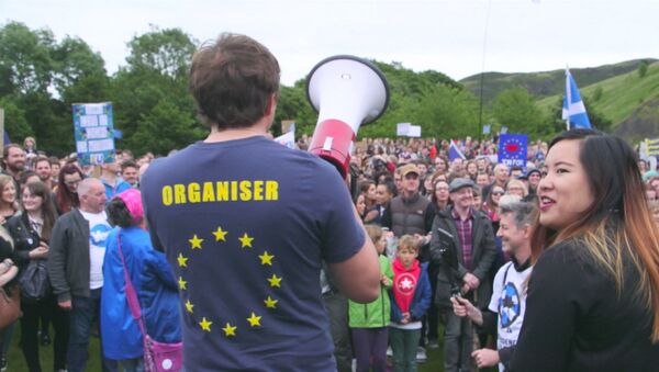 Сотни шотландцев с проевропейскими лозунгами митинговали против Brexit - Sputnik Латвия