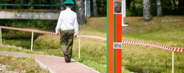 Пограничный столб Республики Беларусь Пограничный столб Республики Беларусь - Sputnik Latvija