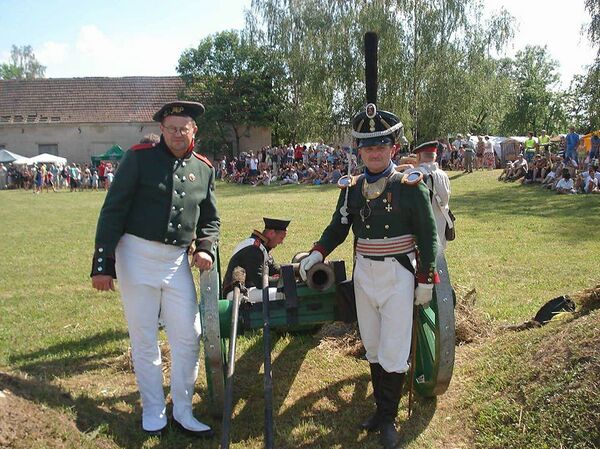 Фрагмент реконструкции исторического сражения Фрагмент реконструкции исторического сражения - Sputnik Латвия