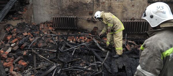 Пожар в психоневрологическом диспансере в Воронежской области - Sputnik Латвия