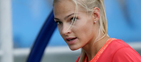 Российская прыгунья в длину Дарья Клишина. Архивное фото Российская прыгунья в длину Дарья Клишина. Архивное фото - Sputnik Латвия