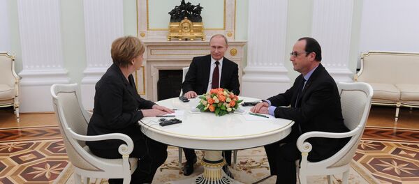 Встреча лидеров России, Германии и Франции. - Sputnik Латвия