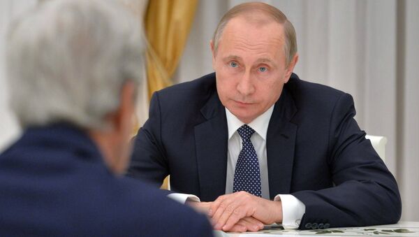 Krievijas prezidenta V.Putina tikšanās ar ASV valsts sekretāru Džonu Keriju - Sputnik Latvija
