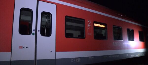 Мужчина с топором напал на пассажиров поезда в Германии. Кадры с места ЧП - Sputnik Латвия