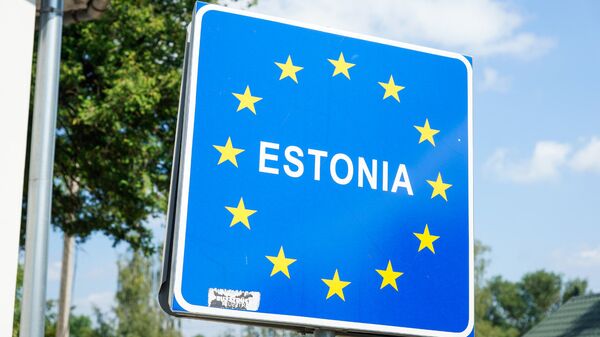 Дорожный знак Эстония на границе - Sputnik Latvija
