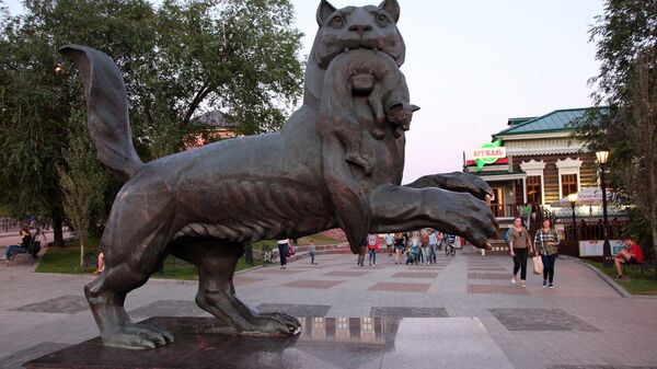 Легендарный Бабр встречает переселенцев - Sputnik Латвия