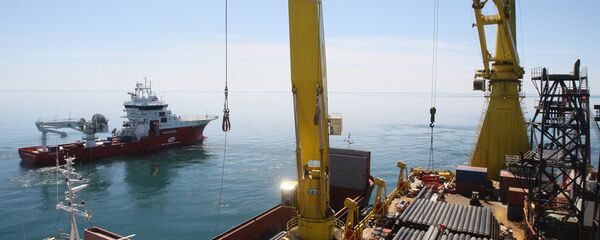 Строительство морского участка газопровода в акватории Черного моря. Строительство морского участка газопровода в акватории Черного моря. - Sputnik Latvija