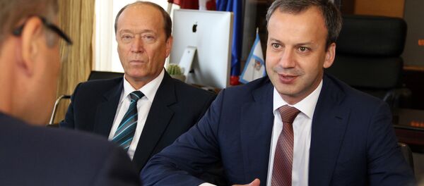 Встреча мэра Риги Нила Ушакова с вице-премьером России Аркадием Дворковичем Встреча мэра Риги Нила Ушакова с вице-премьером России Аркадием Дворковичем - Sputnik Латвия