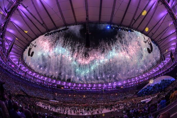 Церемония открытия XXXI летних Олимпийских игр в Рио-де-Жанейро - Sputnik Латвия