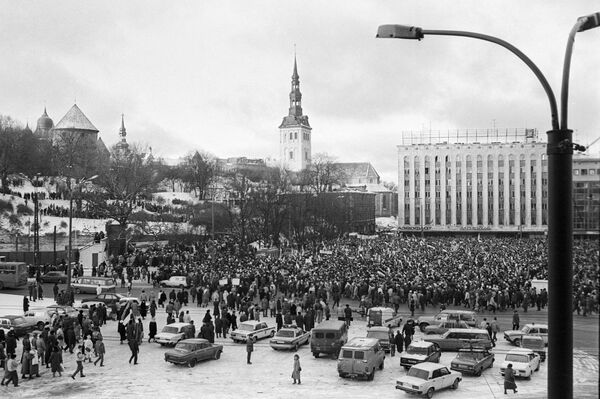 Антиправительственная демонстрация в Таллине. - Sputnik Latvija