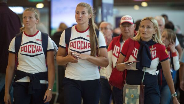 Олимпийская сборная России вылетает в Москву - Sputnik Латвия