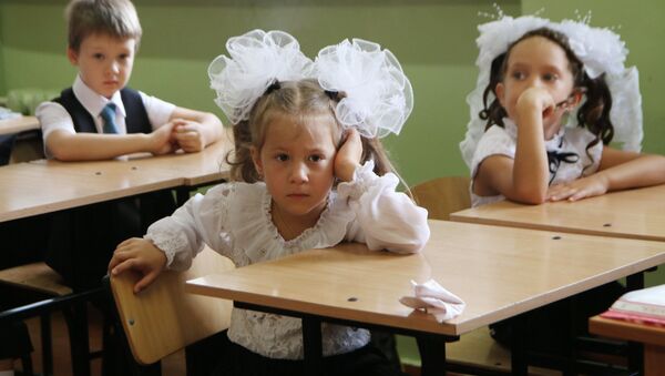 Начало учебного года в школах России - Sputnik Latvija
