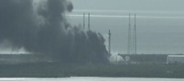 Starta laukumā ASV uzsprāgusi raķete Falcon 9 Starta laukumā ASV uzsprāgusi raķete Falcon 9 - Sputnik Latvija