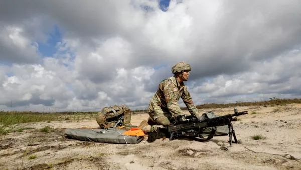 Amerikāņu desants mācību Bayonet Strike laikā Ādažos. Foto no arhīva - Sputnik Latvija