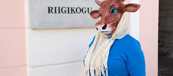 Акция протеста  Союза фермеров Эстонии. - Sputnik Латвия