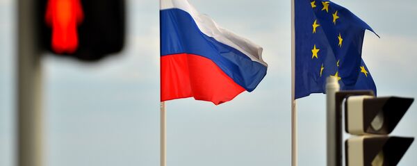 Флаги России и ЕС Флаги России и ЕС - Sputnik Latvija