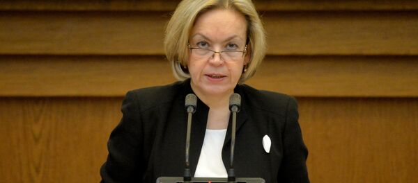 Baltkrievijas ārlietu ministra vietniece Jeļena Kupčina. Foto no arhīva Baltkrievijas ārlietu ministra vietniece Jeļena Kupčina. Foto no arhīva - Sputnik Latvija