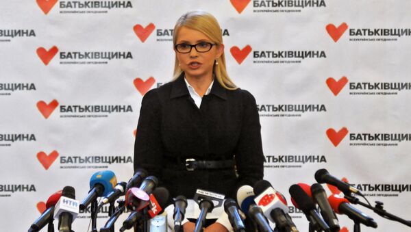 Ukraiņu partijas Batkivščina līdere Jūlija Timošenko - Sputnik Latvija