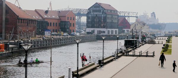 Набережная реки Дане в Клайпеде, Литва - Sputnik Латвия